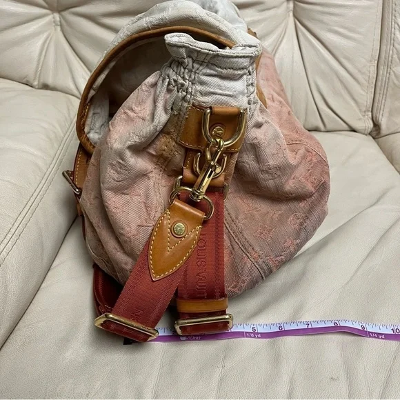 VTG LOUIS VUITTON Denim Orange Ombre Sunrise Large Messenger Bag - Picture 5 of 16